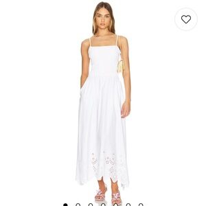 Solid and Striped Delta Dress Optic White